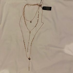 Guess rose gold layered necklace